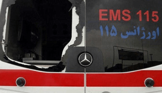 ۱۷ آمبولانس در اغتشاشات مازندران آسیب دید
