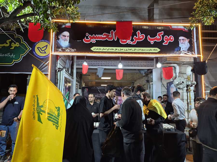 چراغ موکب "طریق الحسین" روشن است + تصاویر