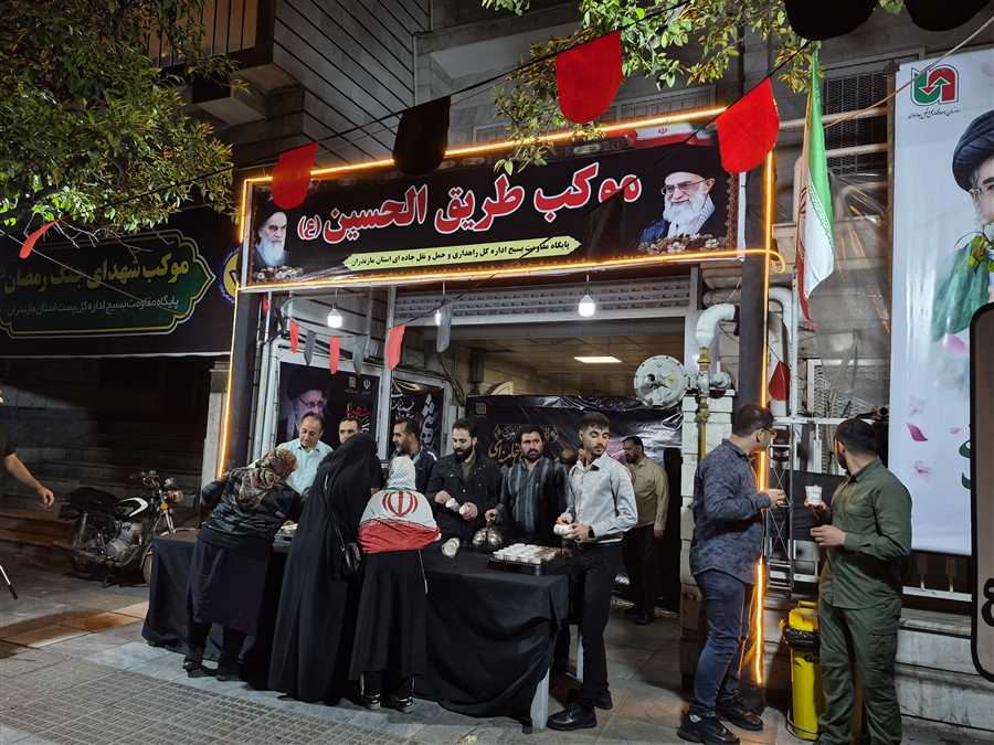 چراغ موکب "طریق الحسین" روشن است + تصاویر
