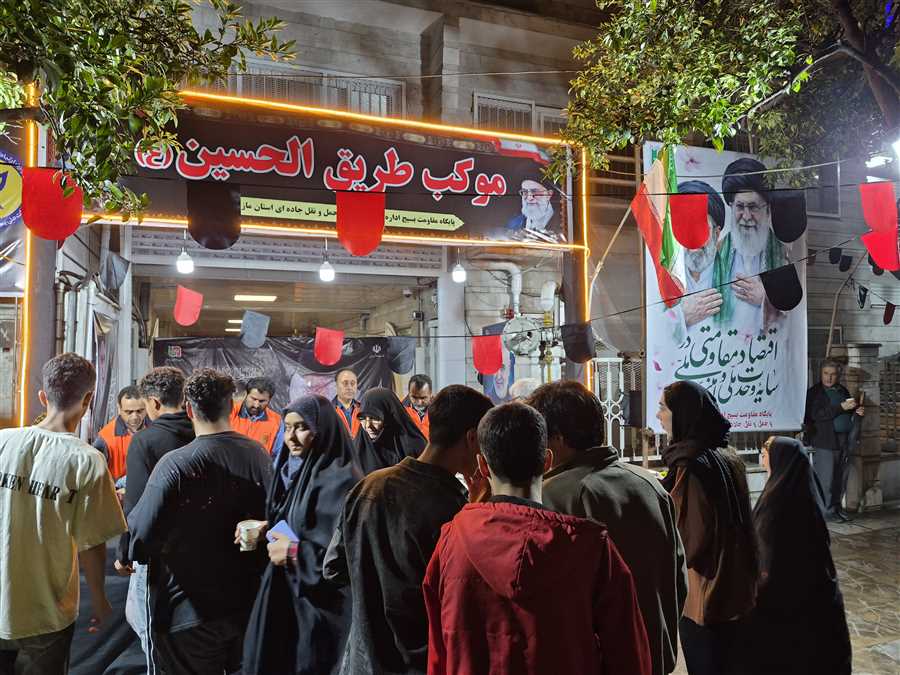 چراغ موکب "طریق الحسین" روشن است + تصاویر